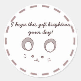 ADESIVO REDONDO 愛らしいネズミ柄のカスタマイズ可能な