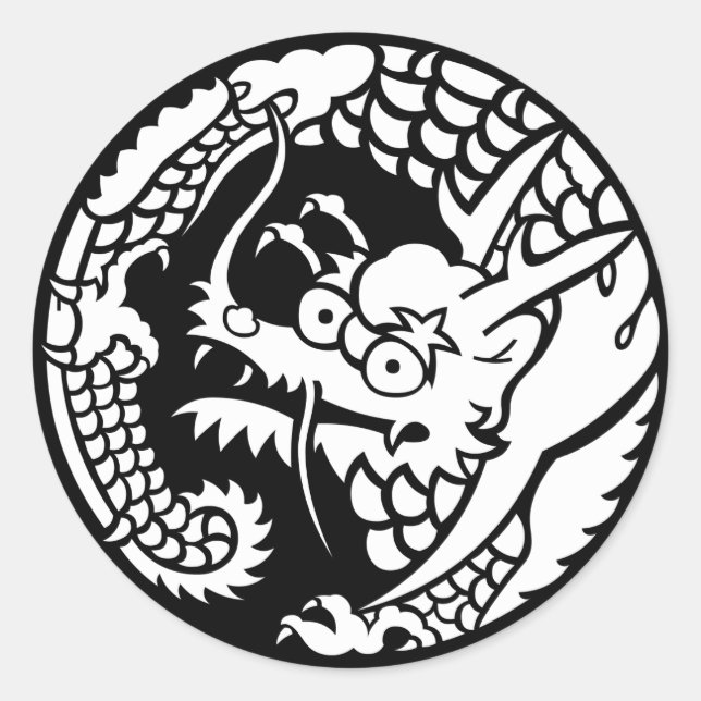 ADESIVO REDONDO 日蓮宗龍の丸 (Frente)