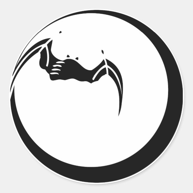 ADESIVO REDONDO 月に蝙蝠 (Frente)