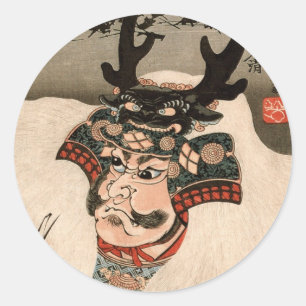 Adesivo Redondo 武田信玄, 国芳 Takeda Shingen, Kuniyoshi, Uk