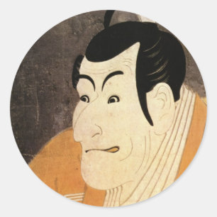Adesivo Redondo 江戸の歌舞伎役者, atores de Edo Kabuki do 