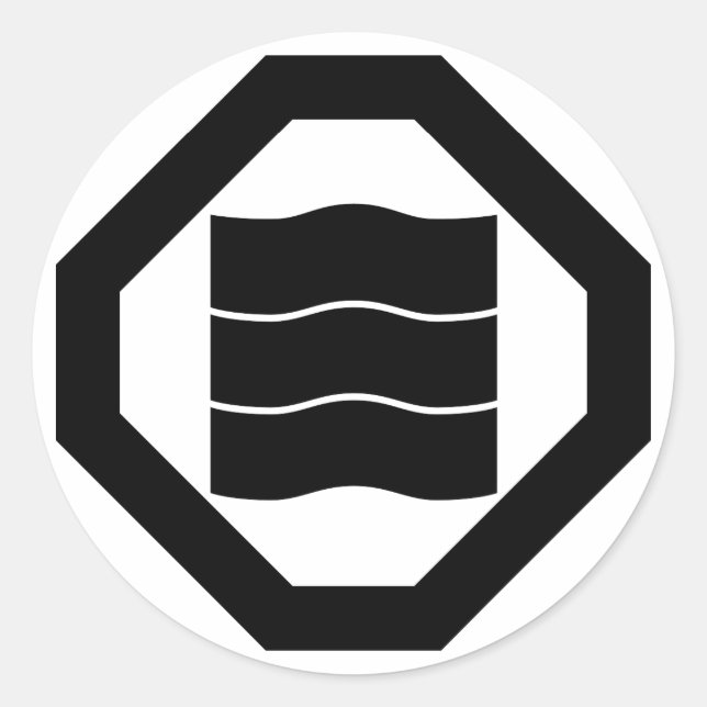 ADESIVO REDONDO 隅 切 り 角 揺 に り 三 (Frente)