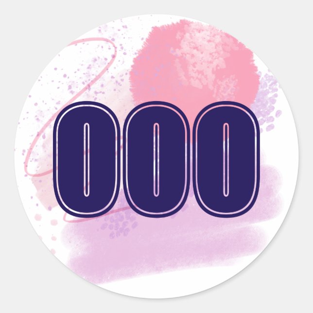 Adesivo Redondo 000 Angel Number Limitless Spirit High Vibe (Frente)