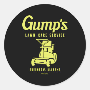 Adesivo Redondo 088371 Forrest Gump Lawn Care Service