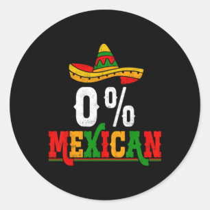 Adesivo Redondo 0% da Fiesta Mexicana Cinco do Partido México de m