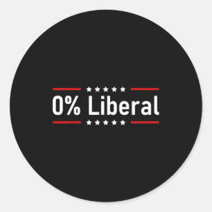 Adesivo Redondo 0% Liberal - Declaração Zero Porcento