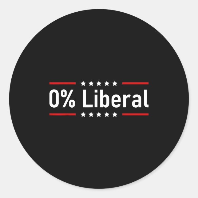 Adesivo Redondo 0% Liberal - Zero Percent Statement  (Frente)