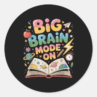 Adesivo Redondo 1º dia de aula para meninos, meninas, estudantes. 