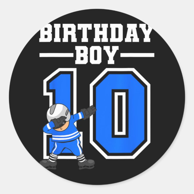 Adesivo Redondo 10º Aniversário do 10º Aniversário do 10º Aniversá (Frente)