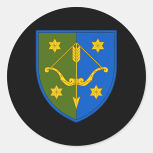 Adesivo Redondo 10º Corpo do Exército (Ucrânia) V2 Militar Ucrania