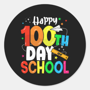 Adesivo Redondo 100º Dia Da Escola 100 Dias De Escola