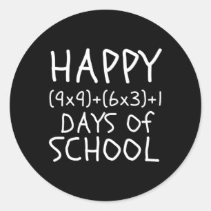 Adesivo Redondo 100º Dia De Professores Crianças De 100 Dias De Ma