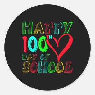 Adesivo Redondo 100.º Dia Da Escola 100 Dias Estudantes Gi