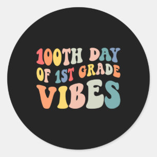 Adesivo Redondo 100.º Dia das Víblias do Primeiro Grau Professor F