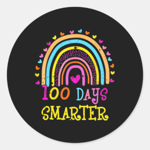 Adesivo Redondo 100.º Dia De Professora Da Escola - 100 Dias Mais 