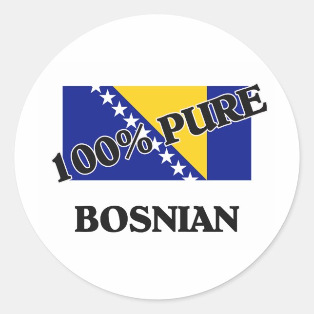 ADESIVO REDONDO 100% BOSNIAN (Frente)