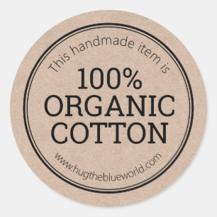 Adesivo Redondo 100% De Algodão Orgânico Ecológico