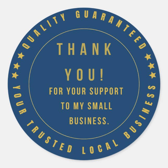 Adesivo Redondo 100 % de satisfação garantida | Qualidade garantid (Frente)