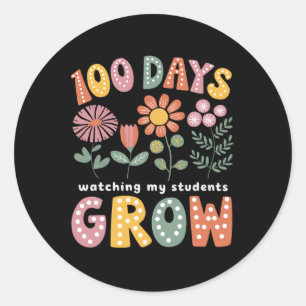 Adesivo Redondo 100 Dias A Ver Os Meus Alunos Crescerem 100 Dias D