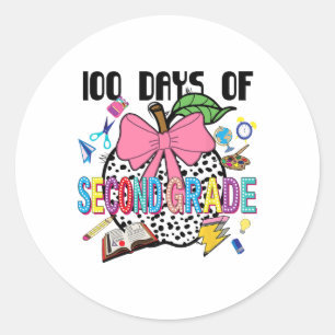 Adesivo Redondo 100 Dias De 100 Dias De Escola Feliz Do Segundo Gr