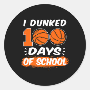 Adesivo Redondo 100 Dias De Basquete Escolar