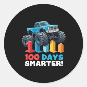 Adesivo Redondo 100 Dias De Caminhão Monstro Mais Inteligente 100