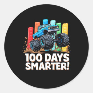 Adesivo Redondo 100 Dias De Caminhão Monstro Mais Inteligente 100 