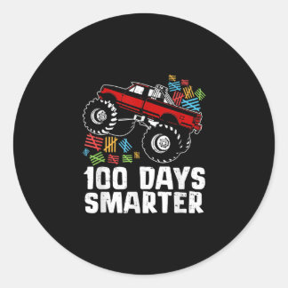 Adesivo Redondo 100 dias de caminhoneiro mais inteligente Feliz 10