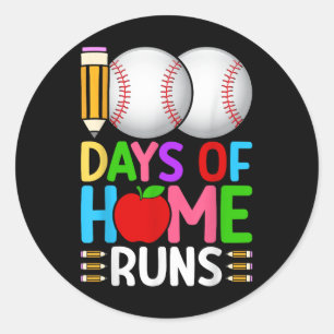 Adesivo Redondo 100 Dias De Casa Executa Baseball 100º Dia De