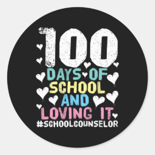 Adesivo Redondo 100 Dias De Conselheiro Escolar 100 Dia De S