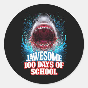 Adesivo Redondo 100 Dias De Crianças Escolares Adultos Excelente T