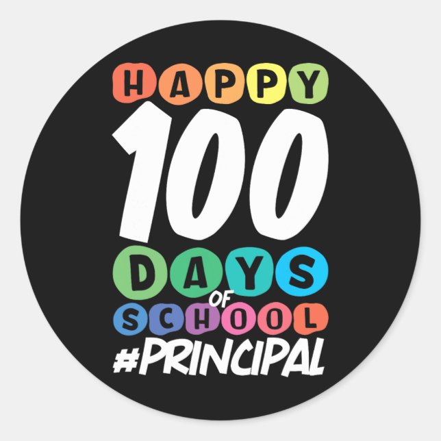 Adesivo Redondo 100 Dias De Diretor Escolar (Frente)