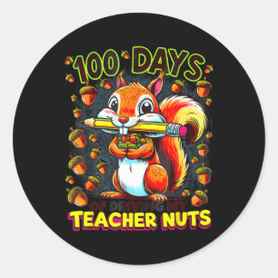 Adesivo Redondo 100 Dias De Dirigir Meu Professor Loucos Esquilo E