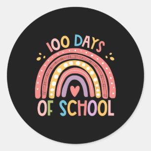 Adesivo Redondo 100 Dias De Ensino Feliz 100 Dias De Ensino