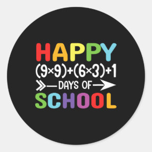 Adesivo Redondo 100 Dias De Equação De Professores De Matemática N