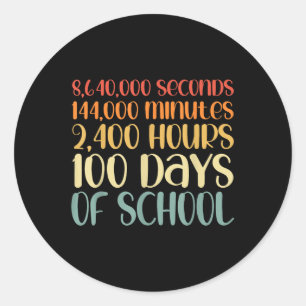 Adesivo Redondo 100 Dias De Equipamento De Professores 80 Anos Ret
