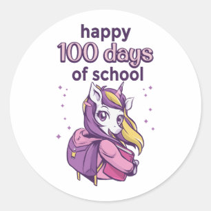 Adesivo Redondo 100 dias de escola