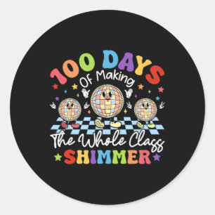 Adesivo Redondo 100 Dias De Fazer Escolar O Shimmer Gir Da Cl