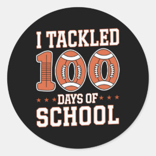 Adesivo Redondo 100 Dias De Futebol Escolar Garotos Toddler 100t