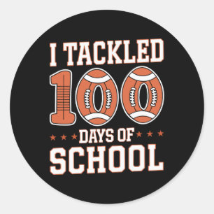 Adesivo Redondo 100 Dias De Futebol Escolar Garotos Toddler 100t