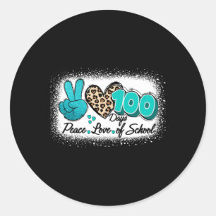 Adesivo Redondo 100 Dias De Paz Na Escola Amar 100º Dia De Profess