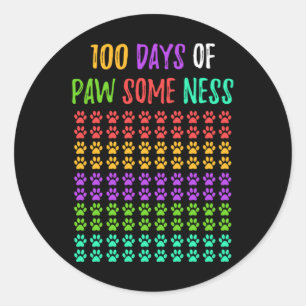 Adesivo Redondo 100 dias de professor universitário 45