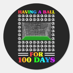 Adesivo Redondo 100 Dias De Professora Do 100º Dia De Futebol Para