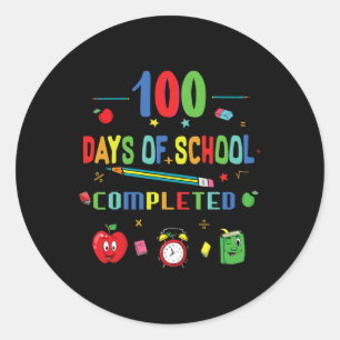Adesivo Redondo 100 Dias De Professora E Estudante 1