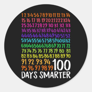 Adesivo Redondo 100 Dias De Professores Crianças De 100 Dias De Ma