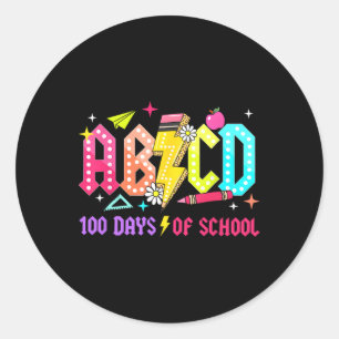 Adesivo Redondo 100 Dias De Professores Da Escola De Bicd Estudant
