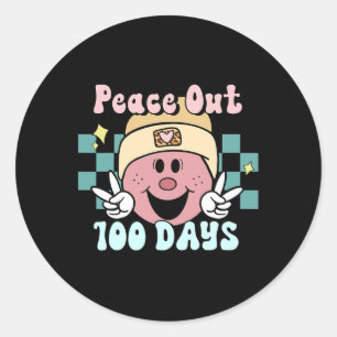 Adesivo Redondo 100 Dias De Sorriso Na Escola Face Ao Chá De Groov
