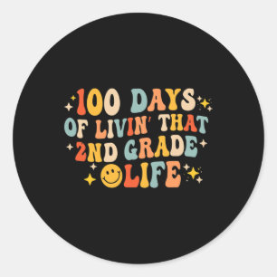 Adesivo Redondo 100 Dias De Vida Naquele segundo Segundo Grau 100º