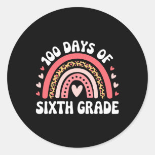 Adesivo Redondo 100 Dias Do Sexto Grau 100 Dia Da 6 escolar Gr