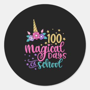 Adesivo Redondo 100 Dias Mágicos De Escola